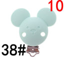 ATOB 10PCS Pacifier Clip Silicone Round Teether Clips  DIY Baby Pacifier Dummy Chain Holder Soothing Pacifier Accessories