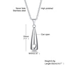 Vnox Teardrop Ashes Cremation Women Necklace Jewelry, Memorial Keepsake Urn Remembrance Gift, Stainless Steel Water Drop Pendant