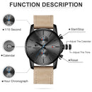 2021 Men Watch CHEETAH Brand Fashion Sports Quartz Watches Mens Leather Waterproof Chronograph Clock Business Relogio Masculino