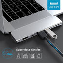 USB 3.1 Type-C 集线器转 HDMI 适配器 4K Thunderbolt 3 USB C 集线器，带 Hub 3.0 TF SD 读卡器插槽 PD 适用于 MacBook Pro/Air 2018 - 2020