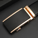 CEXIKA Men Automatic Buckle Belt Custom Engraved Name Logo Genuine Leather Waist Belts for Jeans Father's Day Personalized Gift