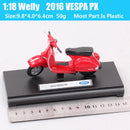 1:18 比例比亚乔伟士牌踏板车 98 PK 125 GTR P150X 300 MP5 Primavera GTS 摩托车机车压铸模型儿童玩具