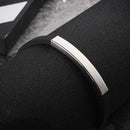 Fashion Korean Style Wristband Black Punk Rubber Silicone Stainless Steel Men Wumen Bracelets Bangles Pulseras Hombre Caucho