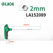 LAOA T-shaped hexagon Screwdriver S2 Hex Screwdrivers set 2.5/3/4/5/6/8mm 58HRC Socket Screw Wrench Flat Ball Head Spanner