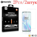2片Mocolo UV全屏钢化玻璃膜适用于一加Oneplus 7 7t 8 9 10 11 12 12r Pro Oneplus12 Oneplus11 保护膜