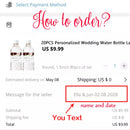 20PCS Personalized Wedding Water Bottle Label,Waterproof 8"x2" Custom Name Date Wedding Lables for Bridal Shower Party Favors
