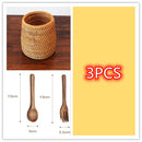 Handmade Rattan Chopsticks Spoon Table Knife Fork Tableware Storage Box Household Storage Basket Storage Rack Kitchen Tools