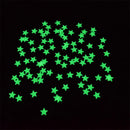 50/100PCS 3D Star Energy Storage Fluorescent Glow In the Dark Luminous on Wall Stickers for Kids Room Living Room Decal