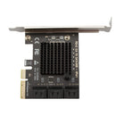 SATA PCIe Adapter 6 Ports SATA 3.0 to PCI Express x4 Expansion Card SATA III to PCI-E 3.0 X4 Controller for HDD ASMedia ASM1166