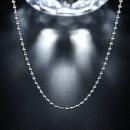 Hot Simple Generous Chic Clavicle 3mm Bead Chain Necklace 925 Sterling Silver Beads Necklaces For Women Gift