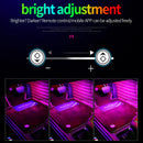 RGB LED 灯泡汽车内饰氛围灯带 USB 无线遥控 APP 音乐控制 多种模式照明装饰车灯