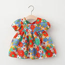 Melario Children's Clothing Baby Girl Clothes Summer Party Clothing for Girls Dress Cherry Dot Princess Dresses Bow Hat Outfits