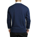 Grey Cardigans Men Cotton Sweater Long Sleeve Mens V-Neck Sweaters Loose Solid Button Tops Fit Knitting Casual Style Clothing