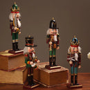 Wooden Nutcracker Soldier Figurines Ornaments 30CM Nutcracker Puppet Desktop Crafts Kids Gifts Christmas HomeDecorations