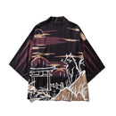 Bebovizi Male Kimono Cardigan Japanese Kimono Men Cardigan Shirt Blouse Yukata Men Haori Obi Traditional Samurai Clothing