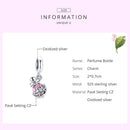 bamoer 925 Sterling Silver Charm for Original DIY Bracelet & Bangle Vintage Perfume Bottle Charms Jewelry Bracelet SCC1734