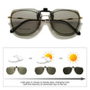 Polarized Clip Sunglasses Myopia Glasses Clip Driver Fishing Outdoor Cycling Night Vision Myopia Clip-on Sun Shading Eyeglasses