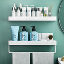 Black / White Bathroom Shelf Shampoo Holder Kitchen Storage Rack Bathroom Hardware Space Aluminum Shower Room Accessory