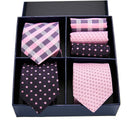 Gift box packing Silk Ties For Men Novelty Hanky  Set 3 Styles  Men&