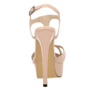 2026 New Women Sandals 14cm Sexy T-Strap Peep Toe Platform Summer Red Wedding Shoes Patent Leather Thin High Heels Big Size 44