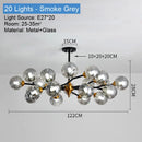 Modern Glass Ball Chandeliers for Dining Room Kitchen Living Room  Bedroom Hanging Ceiling Chandelier Indoor Lighting Fixtures