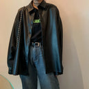 oversized PU leather blouses Basic Coat Women Motor Biker Jacket Spring Autumn Black Faux Leather jackets