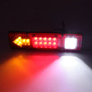 2个19颗LED集成拖车尾灯条12V转向灯行车灯，适用于拖车UTV UTE RV ATV卡车，红黄白光