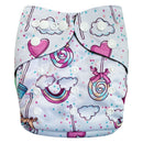 Pororo ecological diapers for baby girl boy Cloth diapers bamboo charcoal washable reusable diapers waterproof double leg gusset