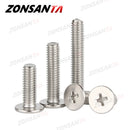 ZONSANTA M2 M2.5 M3 M4 M5 M6 304 Stainless Steel Cross Phillips Ultra Thin Super Flat Wafer Head Screw notebook  Laptop Bolt