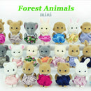 Easter Bunny Simulation Forest Animal Baby Toys Rabbit Family Dolls Dollhouse Figures Collectible Toy  4.5cm Furniture Set Gift