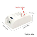 433Mhz Smart Light Switch LED Push Button Switch Universal Wireless Remote Control AC90~250V 10A 1CH Relay controller for Lamp