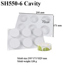 SHENHONG Multiple Mousse Cake Mold Cylinder-Shaped Silicone Mould Dessert Decoration Accessories Muffin Pan Baking Tools