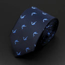 Trendy Design Men's Microfiber Jacquard Necktie Animal Plant Skull Flower Woven Tie Wedding Party Father's Day Birthday Gift