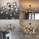 Modern Glass Ball Chandeliers for Dining Room Kitchen Living Room  Bedroom Hanging Ceiling Chandelier Indoor Lighting Fixtures