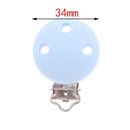 ATOB 10PCS Pacifier Clip Silicone Round Teether Clips  DIY Baby Pacifier Dummy Chain Holder Soothing Pacifier Accessories