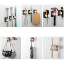 Multi-Purpose Hooks Mop Holder Wall Mounted Mop Organizer Broom Hanger Hook Bathroom Waterproof Wall Hook Self-Adhesive 1/2/4Pcs