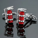 AS High quality playing card Cufflinks new fashion stock hammer dice pistol Cufflinks men's shirt badge pin birthday party gift