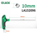 LAOA T-shaped hexagon Screwdriver S2 Hex Screwdrivers set 2.5/3/4/5/6/8mm 58HRC Socket Screw Wrench Flat Ball Head Spanner