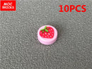 MOC Bricks Food Cookie Bone Pretzel Bagel Biscuits Waffle Chips Hot Dog Bread Pizza Milk Educational Building Blocks Kids Toys