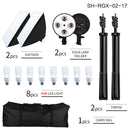 SH 50x70CM Four Lamp Softbox Kit Photographic Lighting With 8pcs Bulb Soft Box Photographic Lightings Camera Photo Accessories