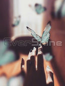 Evershine Diamond Embroidery Butterfly Cross Stitch Full Square Round Diamond Painting Hand Rhinestones Pictures Handicrafts