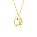 ANDYWEN 100% 925 Sterling Silver Spring Rainbow CZ Zodiacs Pendant Necklace 2021 Wedding Jewelry Fine Rock Punk Ovals Crystal
