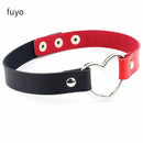 Punk Black Bell Lock PU Leather Necklaces for Women Cosplay Rock Geometry Rivet Collar Choker Necklaces Festival Jewelry
