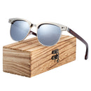 BARCUR Cat Eye Wood Sunglasses Polarized Stainless Steel Frame wooden Sun Glasses for Men Women Oculos lunette de soleil femme