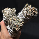 天然白鼠尾草捆香薰棒 室内净化烟熏香叶捆 鼠尾草香薰棒 家居清洁