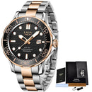 2023 Sport Wristwatch For Man LIGE Top Brand Stainless Steel Waterproof Clocks Men Watch Military Quartz WristWatch Montre Homme