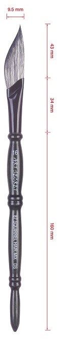 ArtSecret高档专业画笔87DS 1支装 水彩竹柄松鼠毛混合艺术用品