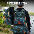 Kingdom Fishing Backpack 1000D Waterproof Nylon 43x24x53cm Large Capacity Multifunctional Detachable Storage for Winter Fishing