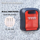 Key Safe Storage Box Wall Mounted Hidden Secret Organizer Box with 4 Digit Combination Password Lock House Car Spare Keys Safe