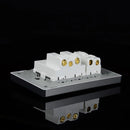 Dark grey EU German standard 16A 2-hole power plug wall socket with 15A 1Gang 1Way Switch 118 *74mm PC flame retardant panel 16A
